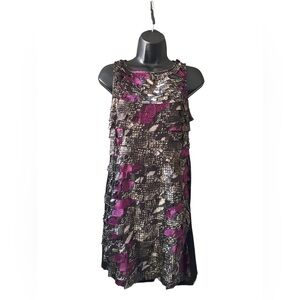 Alfani Women's Dress Purple Black Sleeveless Size 4P